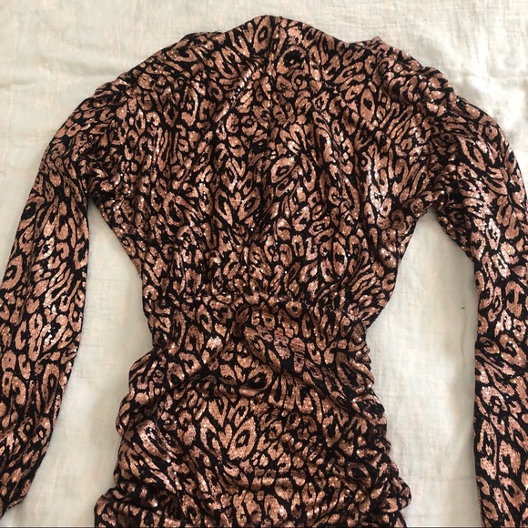 boohoo Sequin Leopard Body Con Dress - Picture 3 of 9